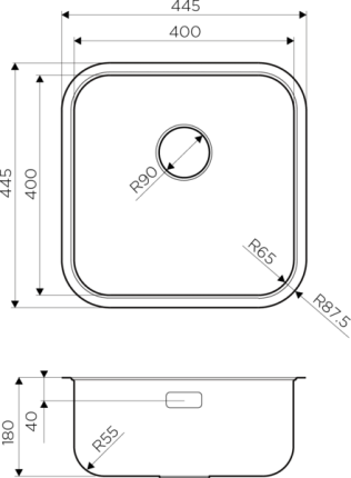  Omoikiri Omi 44-U/IF-IN Quadro