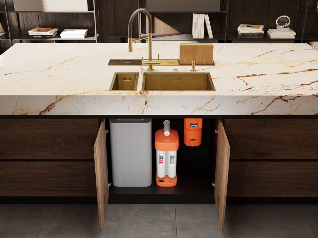  Omoikiri Taki 54-U/IF-LG Side SF светлое золото