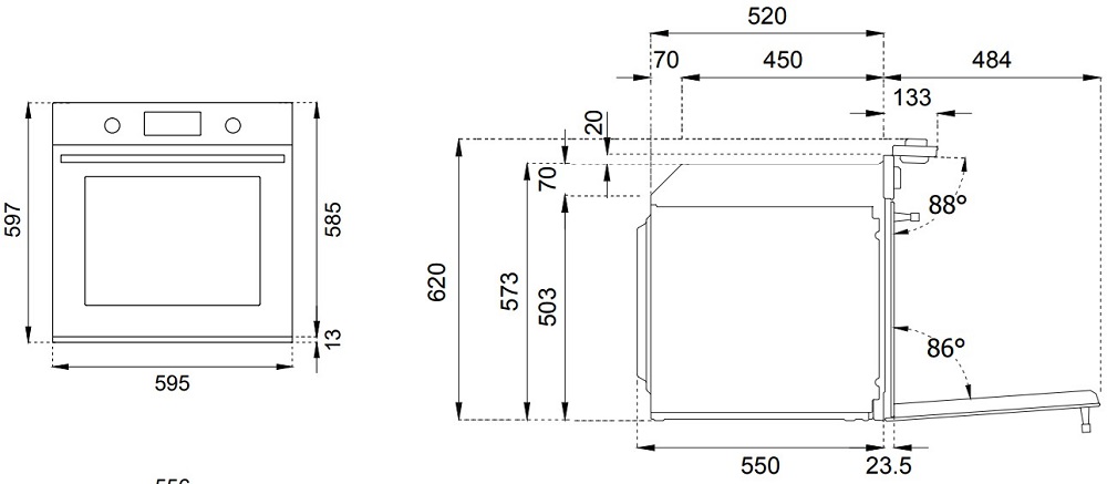 Духовой шкаф с паром Bertazzoni F6011MODVPTN/23
