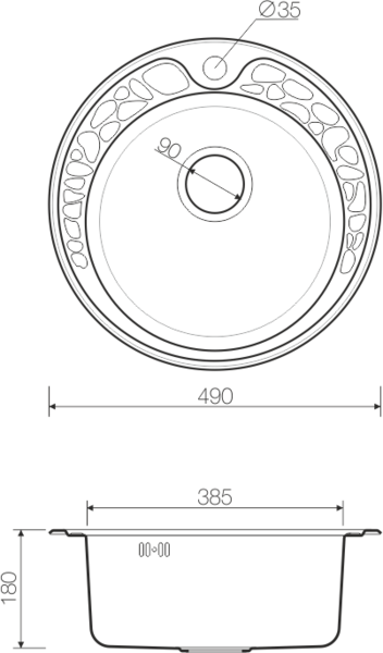  Omoikiri Tovada 49-IN нерж. сталь