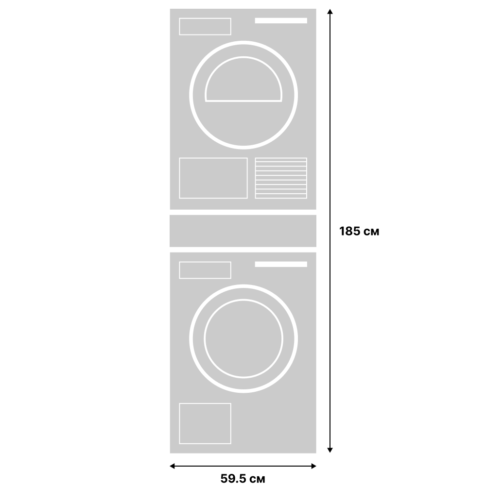  Logic 12 (стиральная машина Asko W4086C.T/3 + сушильная машина Asko T408HD.T.P + выдвижная полка с корзиной Asko HDB1153T)