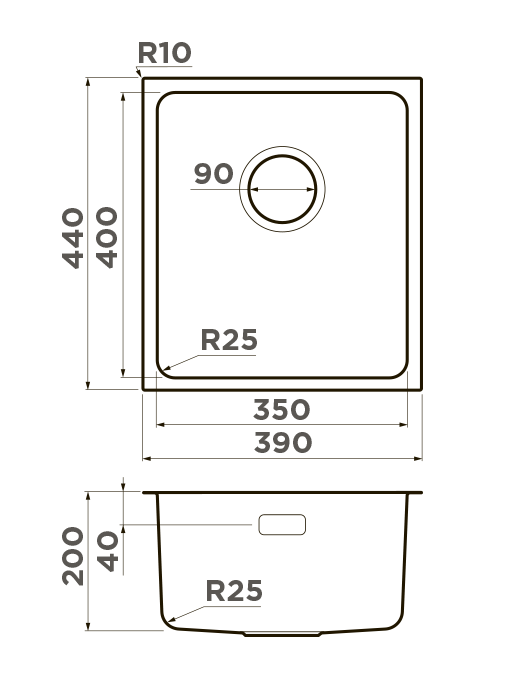 Omoikiri Tadzava 39-U/I GM вороненая сталь