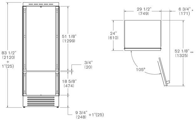  Bertazzoni REF755BBRPTT