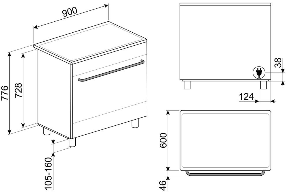  Smeg CG90CIXT