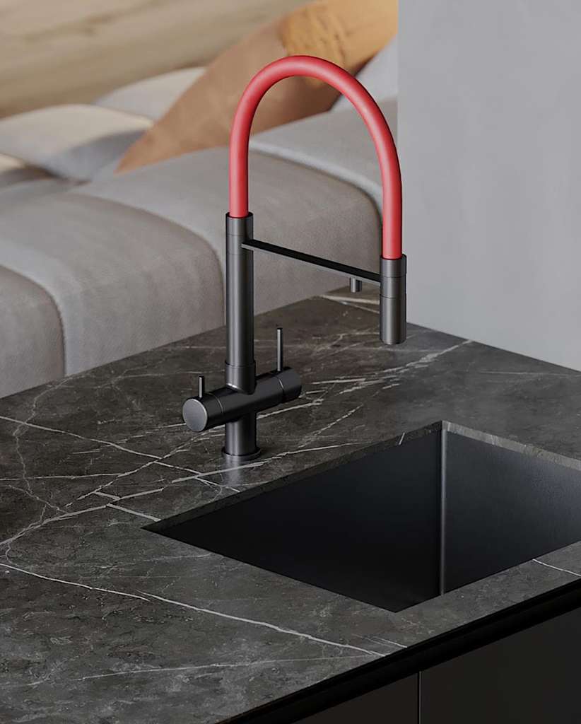  Omoikiri ОT-01-GR к смесителю Kanto серый