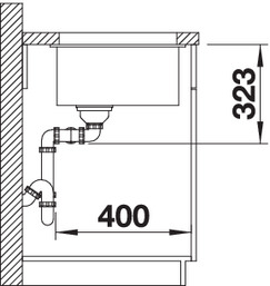  Blanco Subline 350/350-U белый, отводная арматура InFino