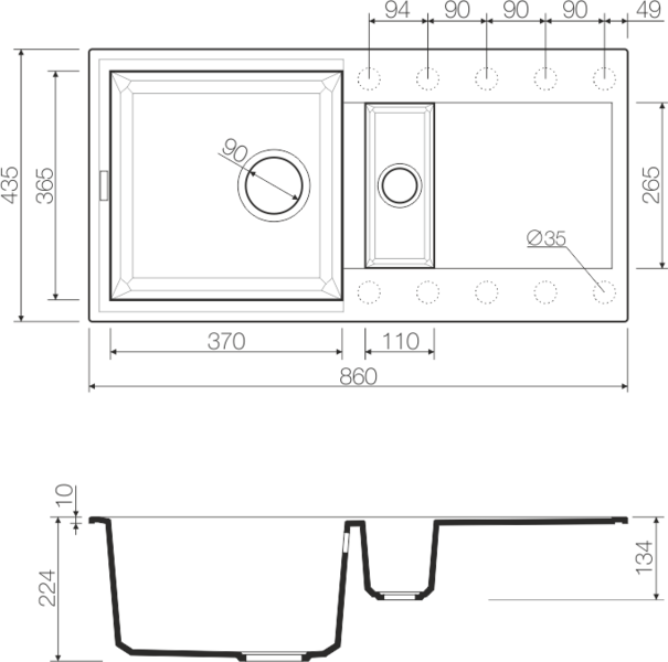  Omoikiri Sakaime 86-2 BL чёрный