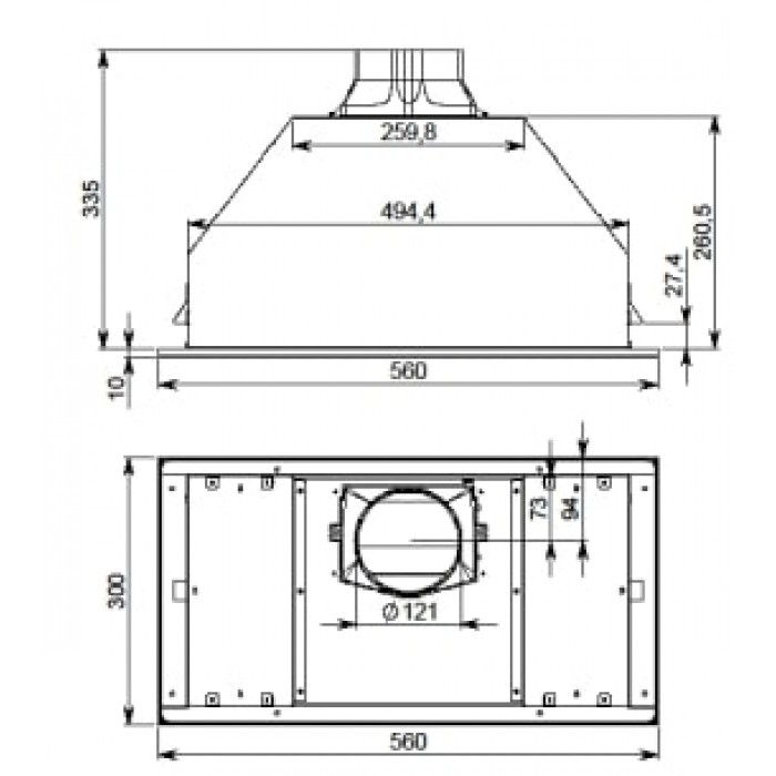  Falmec BUILT-IN 50 MAX INOX