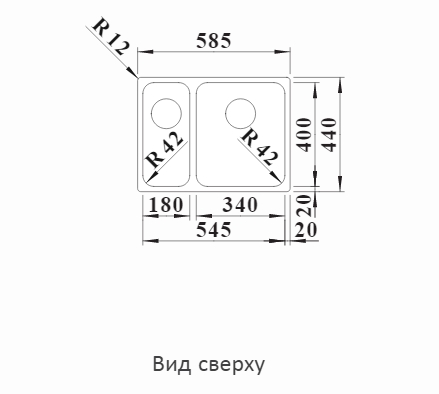  Blanco Solis 340/180-IF, чаша слева, нерж. сталь полированная