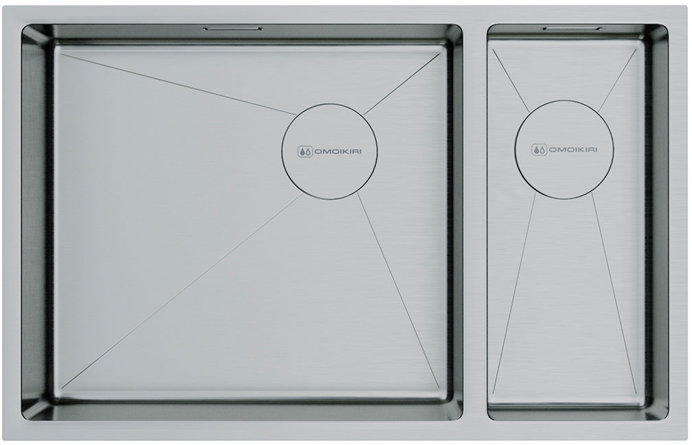  Omoikiri Taki 69-2-U/IF-IN-L Side нерж. сталь, чаша слева
