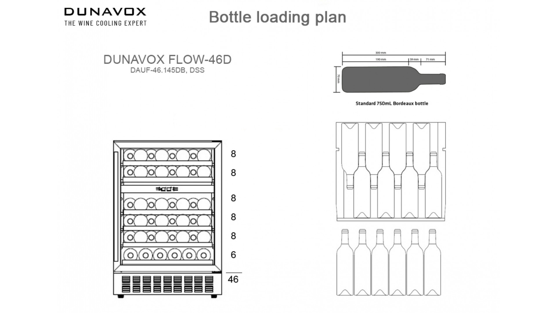 Винный шкаф Dunavox DAUF-46.145DMB