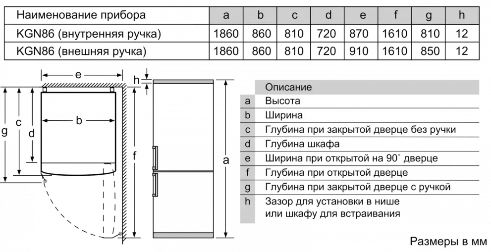 Холодильник с нижней морозильной камерой BOSCH KGN86AI30R