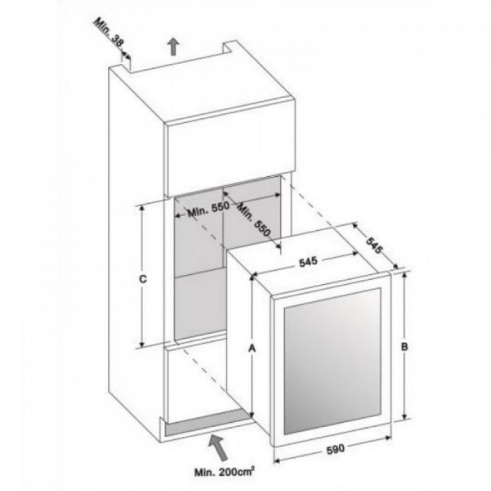Винный шкаф Dunavox DAB-36.80DSS