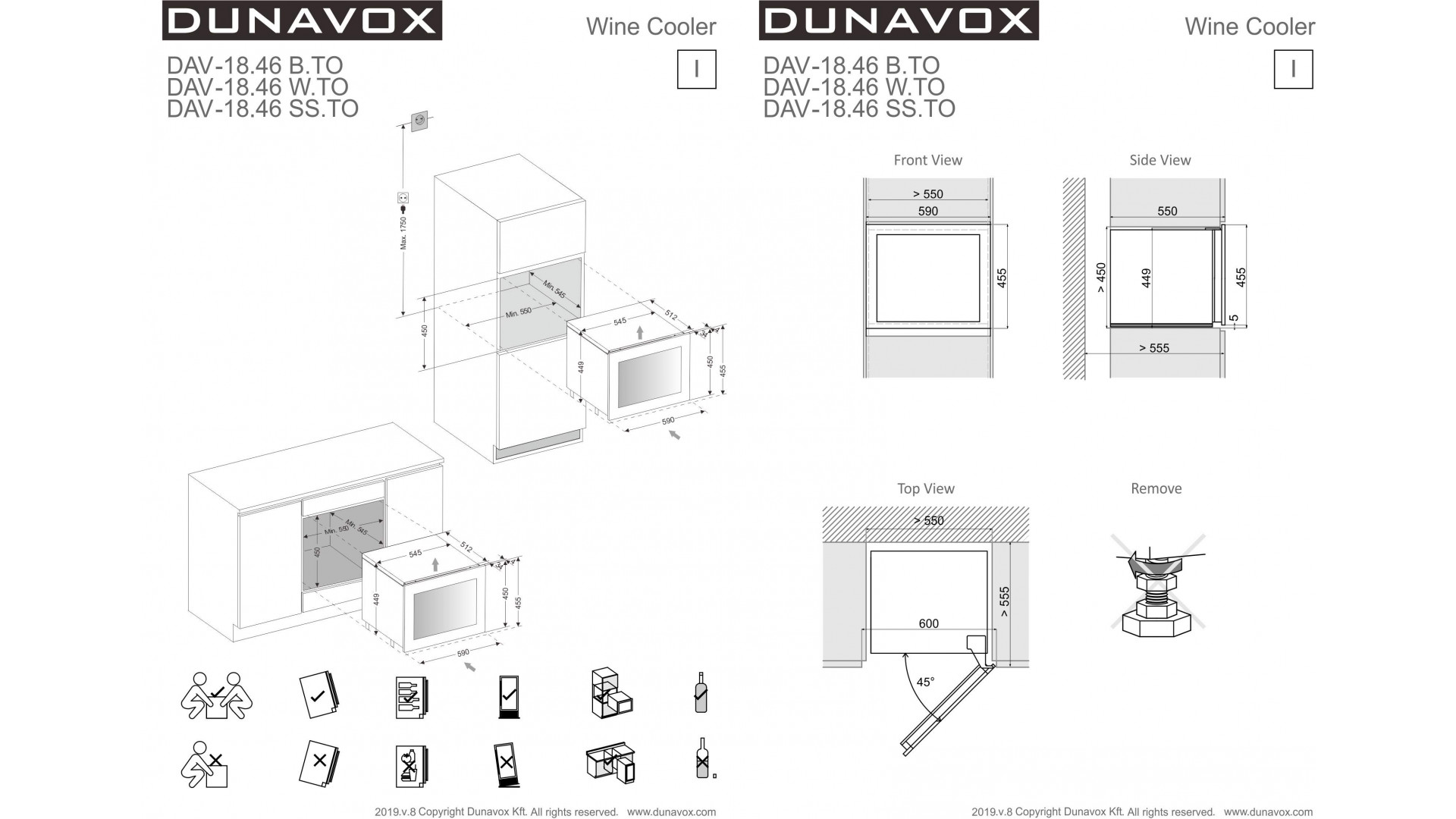 Винный шкаф Dunavox DAV-18.46SS.TO