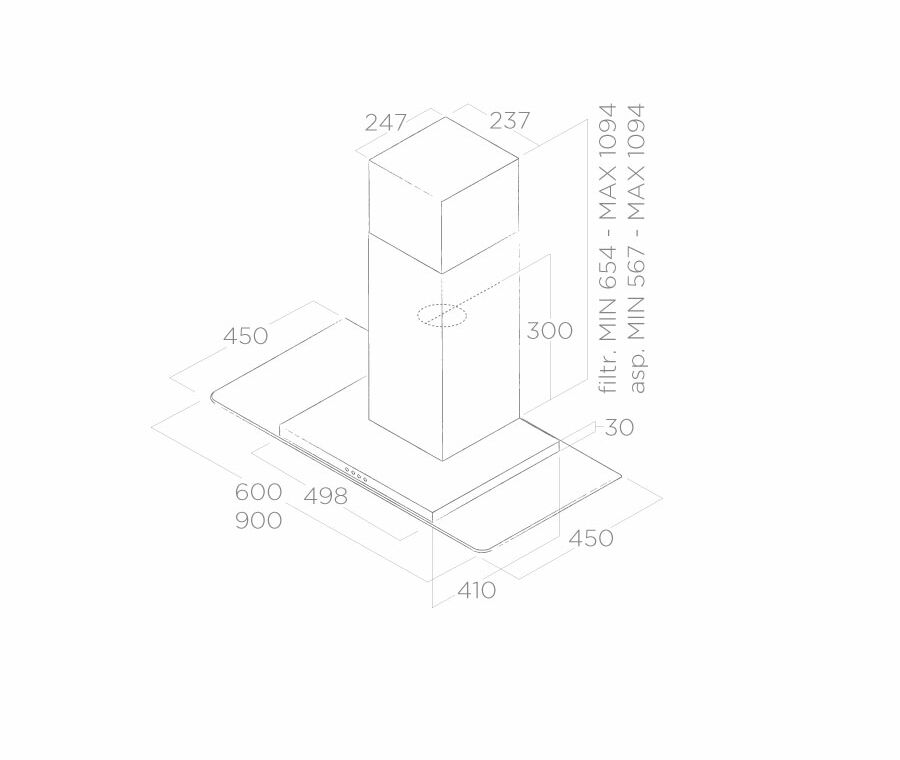Вытяжка ELICA FLAT GLASS IX/A/90