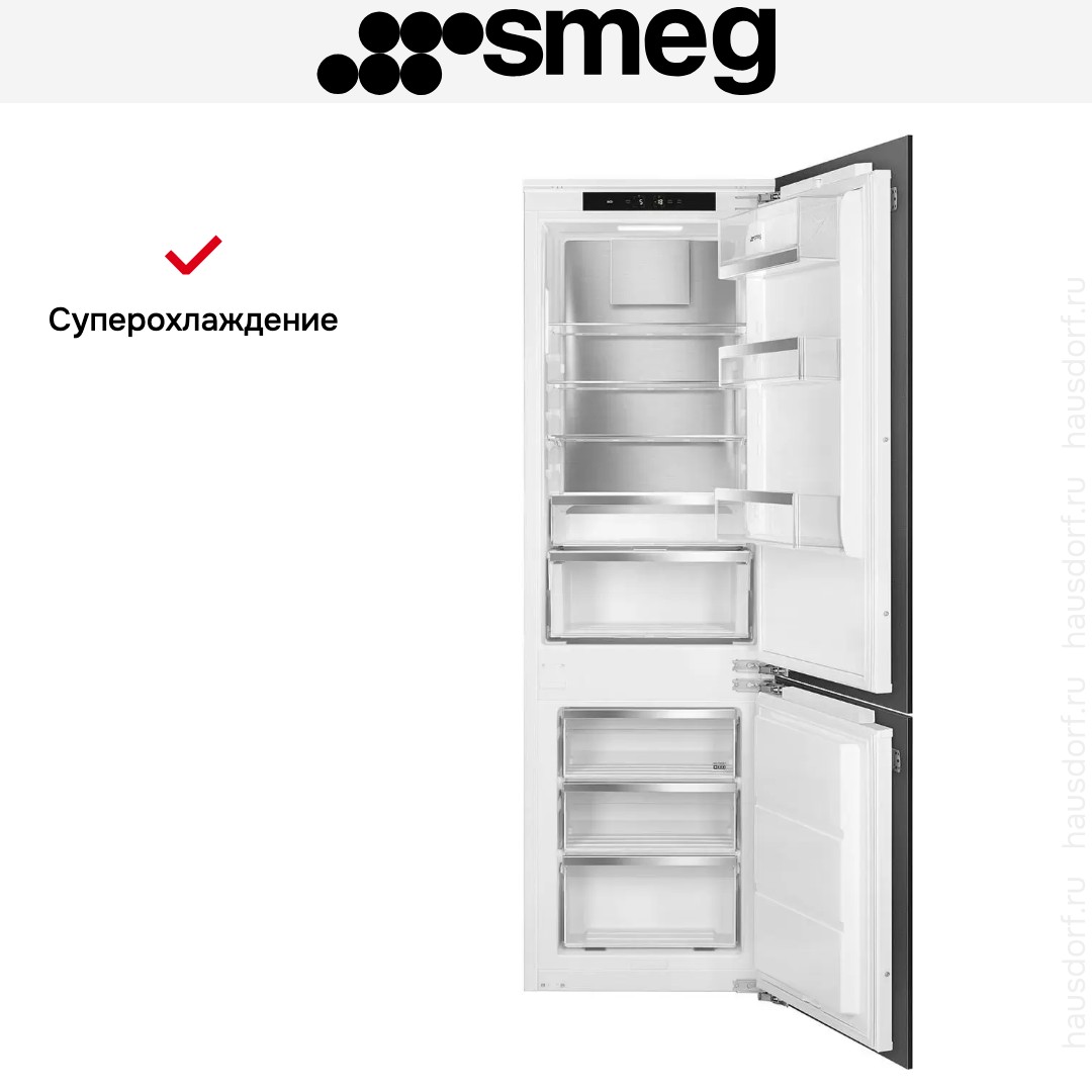 Встраиваемый комбинированный холодильник Smeg C9174DN2D