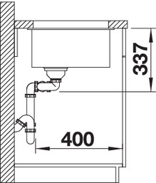 Мойка для кухни Blanco Subline 480/320-U алюметаллик, InFino