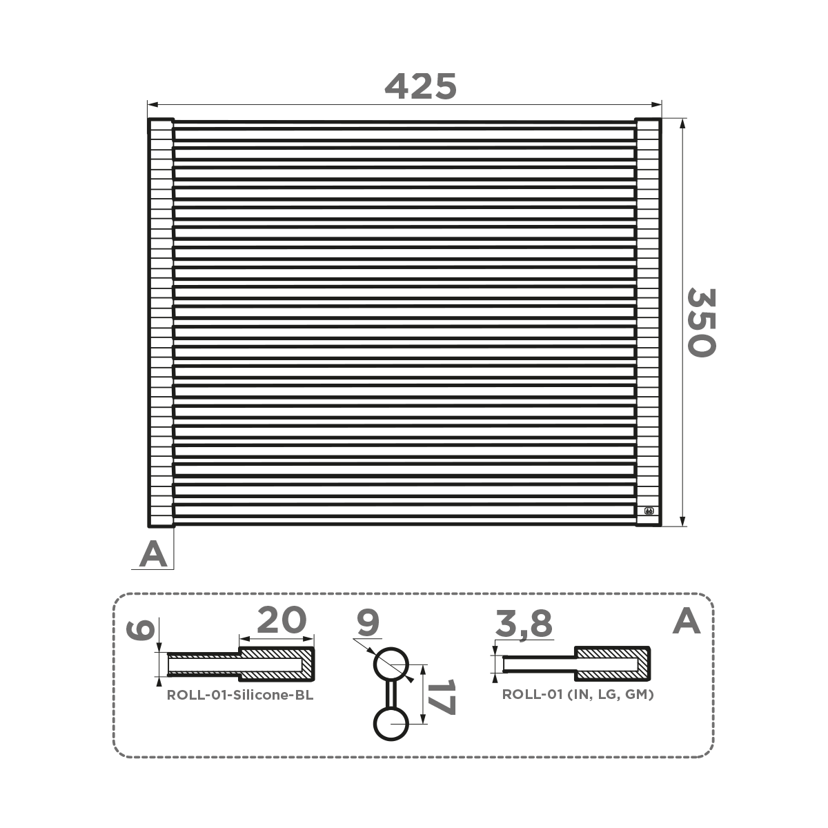Omoikiri Roll-01 Silicone-BL черный