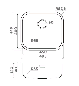 Мойка для кухни Omoikiri Omi 49-U-IN нерж.сталь