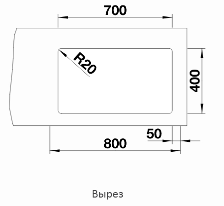  Blanco Etagon 700-U черный