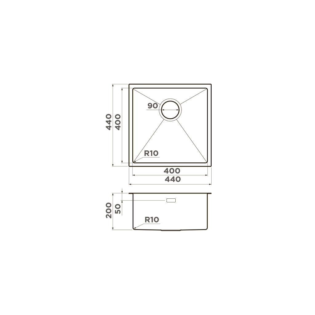  Omoikiri Taki 44-U/IF GB графит