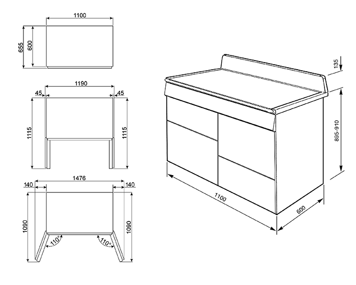  Smeg TR4110BL1