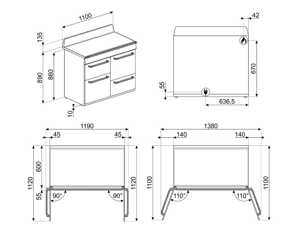  Smeg TR4110GR