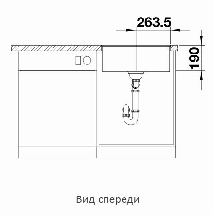  Blanco Subline 500-F черный, отводная арматура InFino