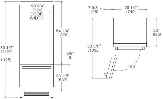  Bertazzoni REF755BBLXTT