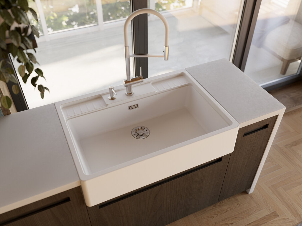  Omoikiri Kanto-2 Plus-SB BN-WH нержавеющая сталь