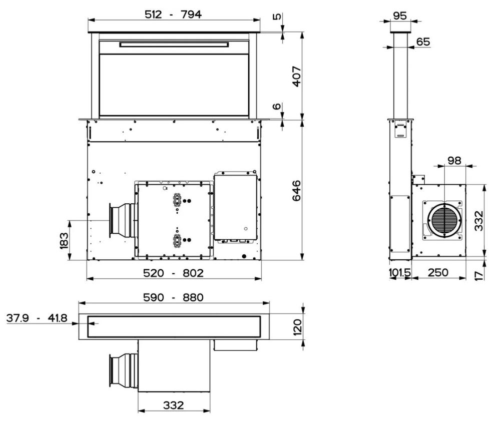 Встраиваемая вытяжка Faber FABULA EVO+WH A90