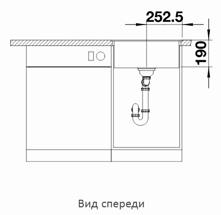  Blanco Dalago 5-F черный, клапан-автомат