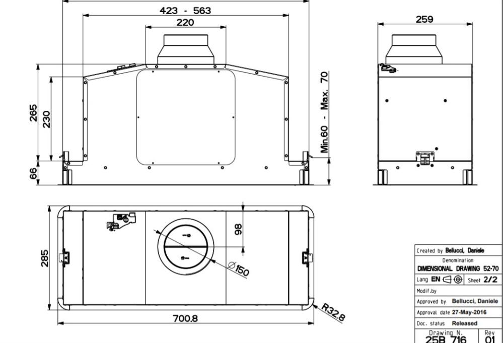 Встраиваемая вытяжка Faber IN-LIGHT EV8P X A52