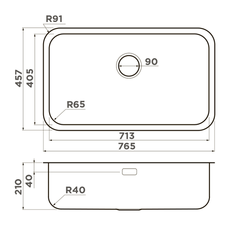 Мойка для кухни Omoikiri Omi 76-U/I IN