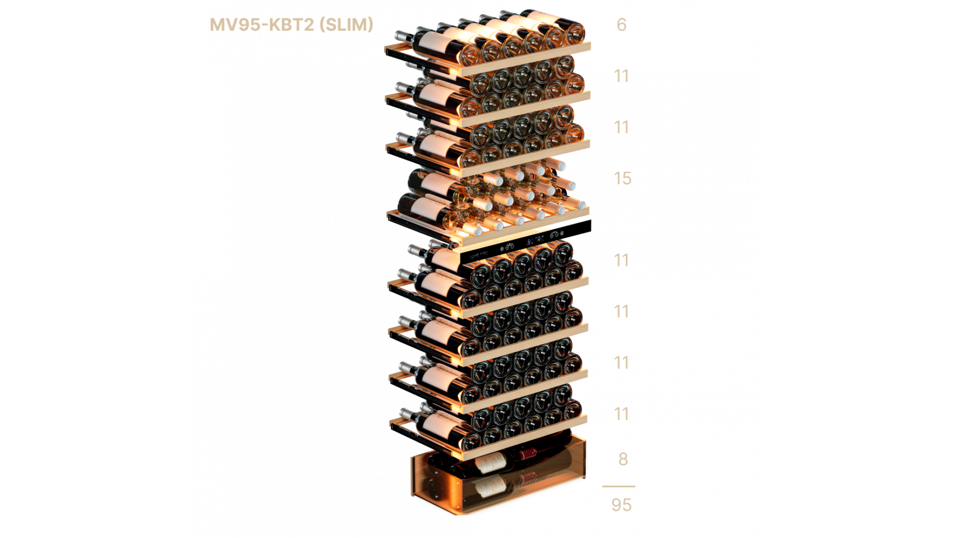 Винный шкаф Meyvel MV95-KBT2 (Slim)