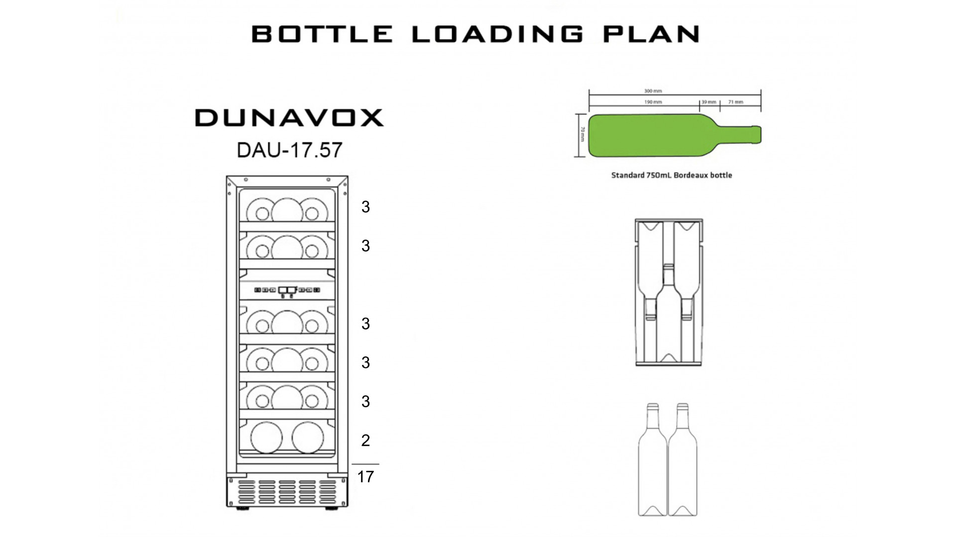 Винный шкаф Dunavox DAU-17.57DW