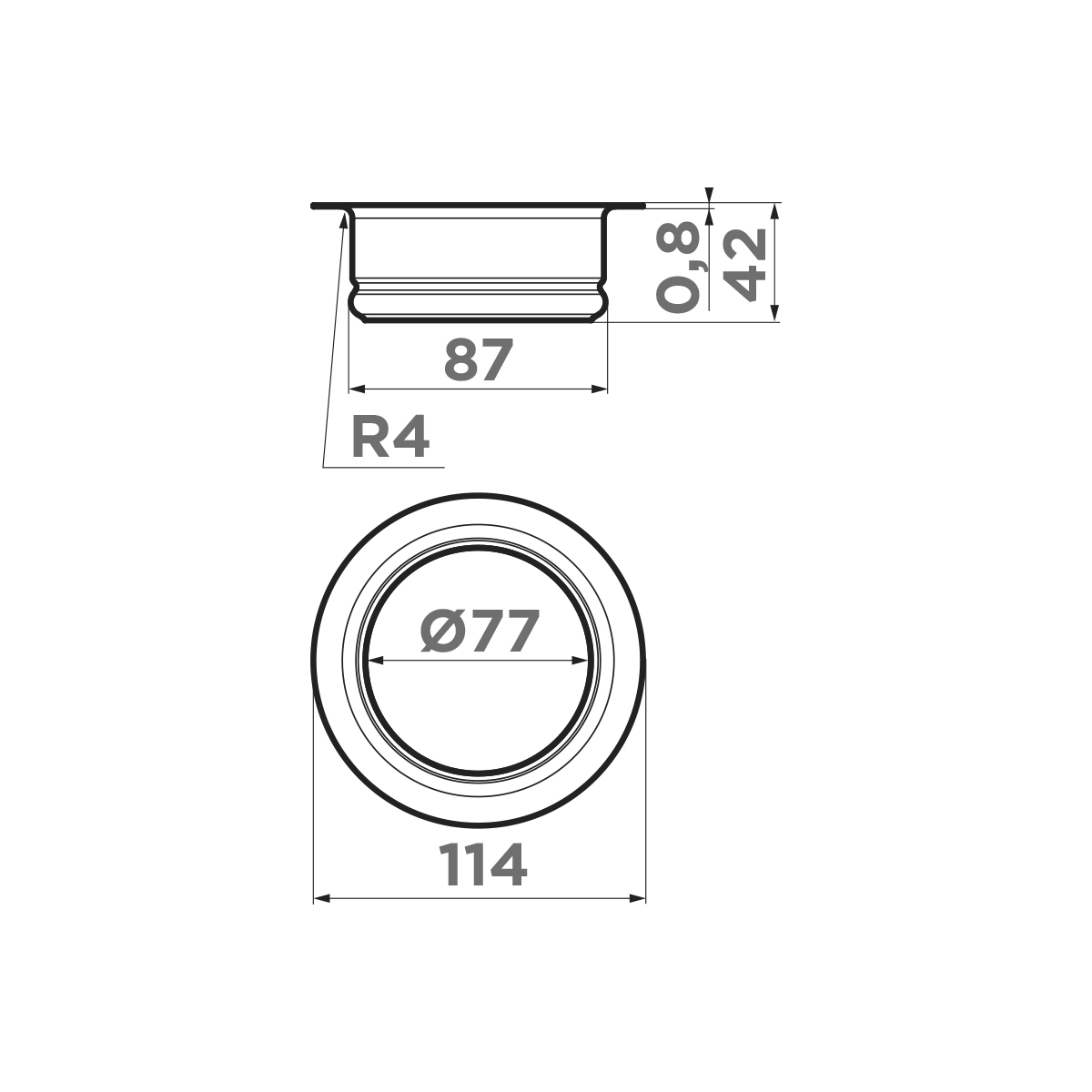  Omoikiri Nagare Slim NA-02 IN нержавеющая сталь