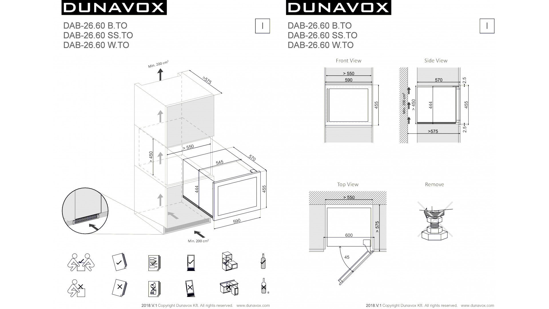 Винный шкаф Dunavox DAB-26.60W.TO