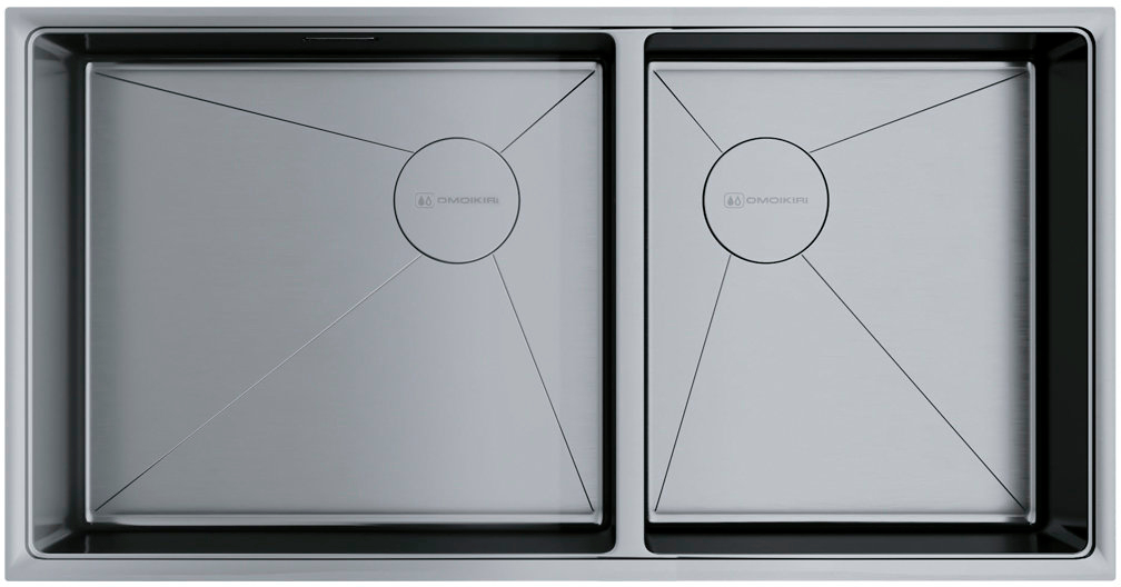  Omoikiri Taki 85-2-LB-U/IF Side IN нерж. сталь