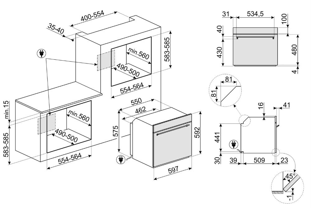 Духовой шкаф Smeg SF6301TVX