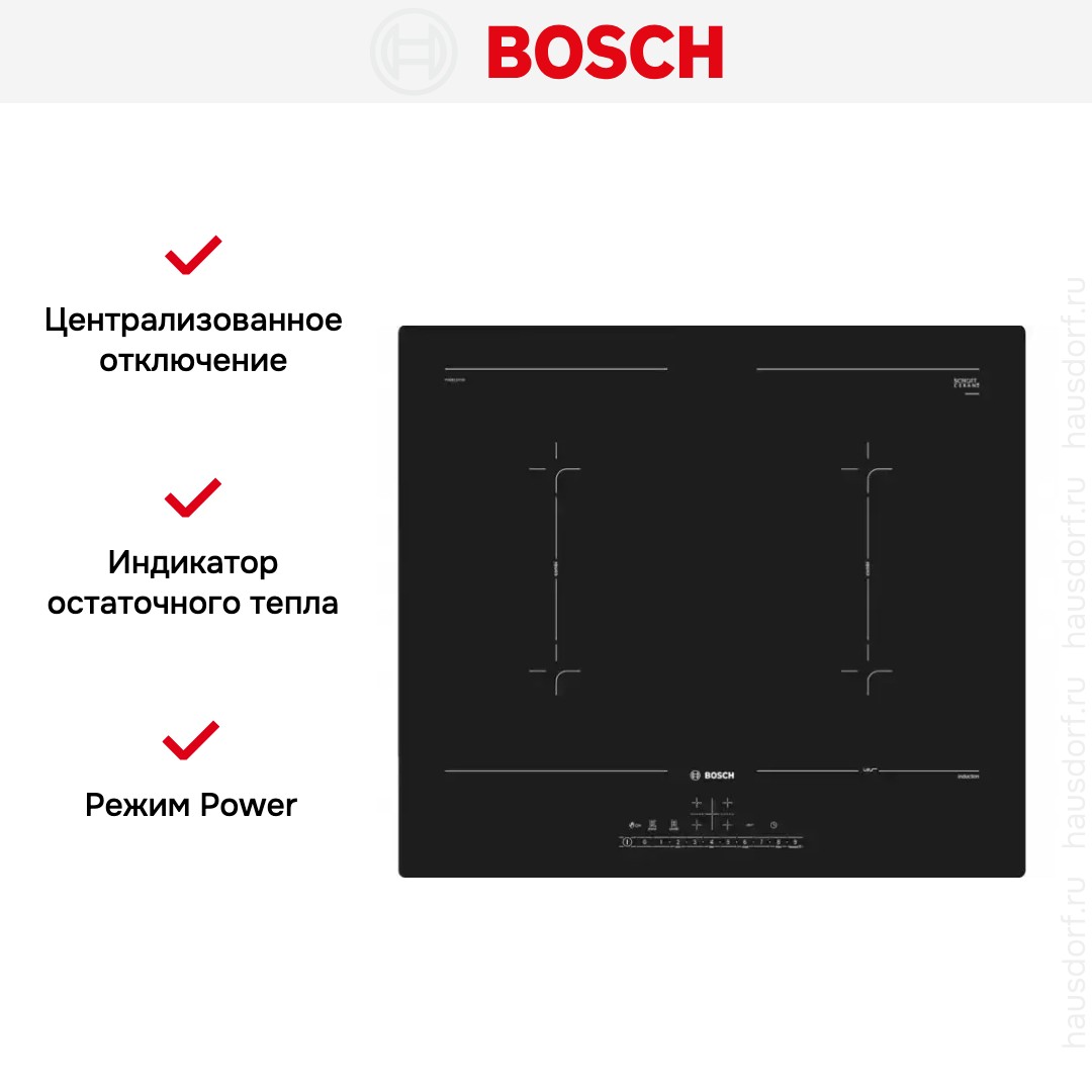 Индукционная варочная панель BOSCH PVQ611FC5E