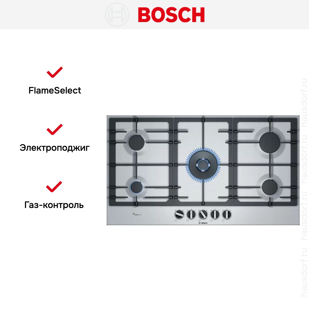 Газовая варочная панель Bosch PCR9A5B90M
