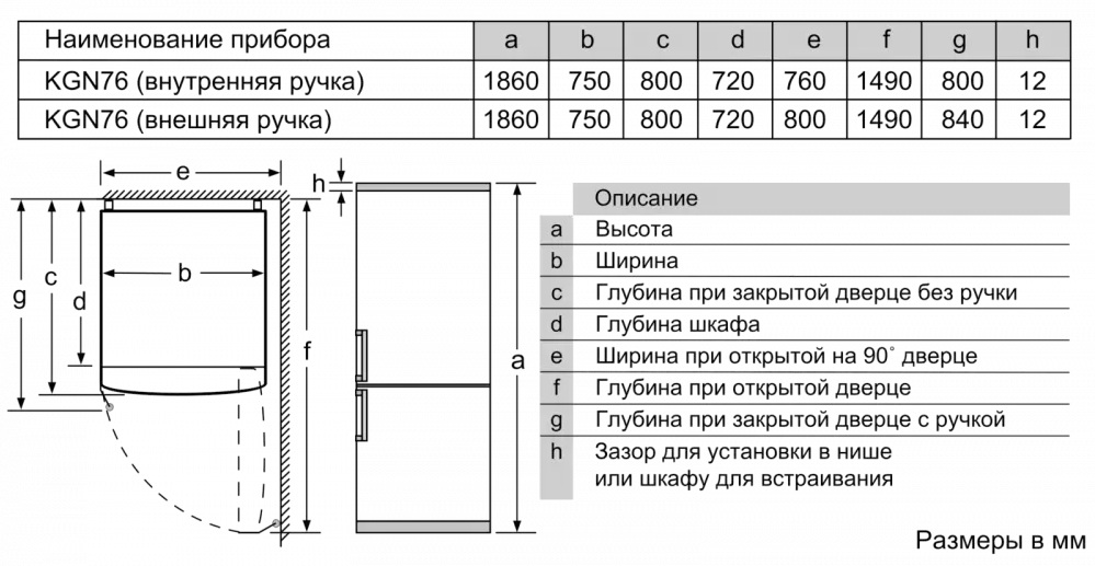 Холодильник с нижней морозильной камерой BOSCH KGN76AI22R