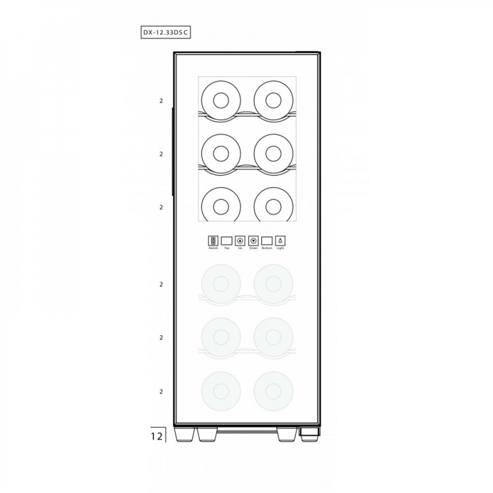 Винный шкаф Dunavox DAT-12.33DC