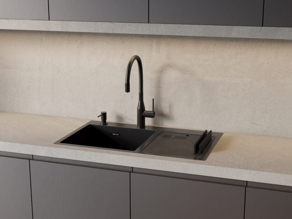  Omoikiri ОМ-08 GM вороненая сталь