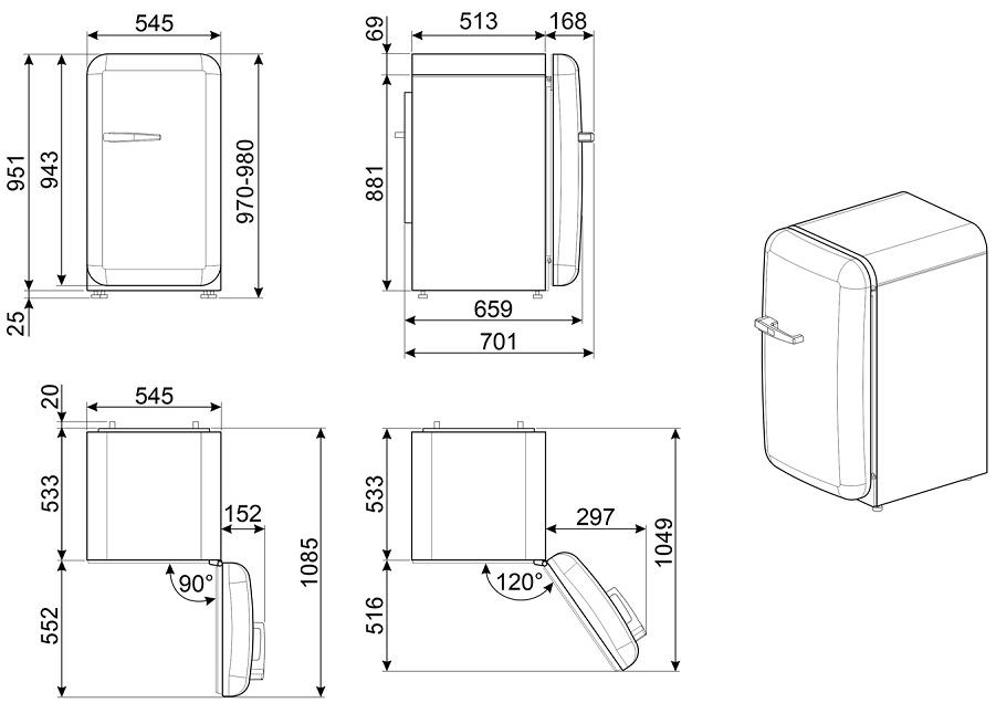 Холодильник Smeg FAB10RDSN5