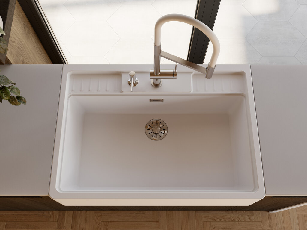  Omoikiri Kanto-2 Plus-SB BN-WH нержавеющая сталь