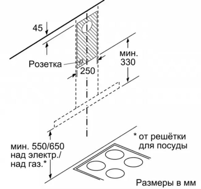 Вытяжка для настенного монтажа BOSCH DWB97FM50