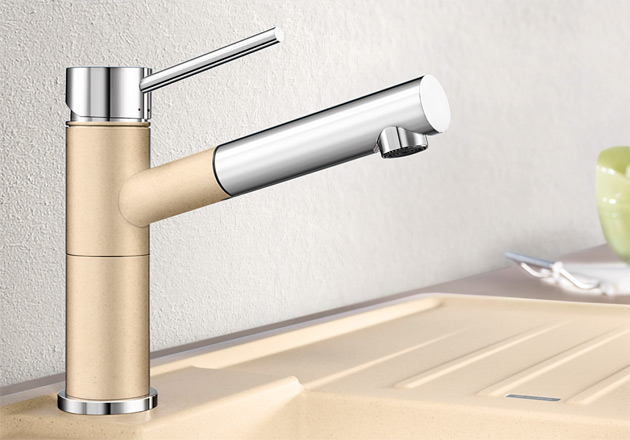  Blanco Alta-S compact chrome/Silgranit жасмин
