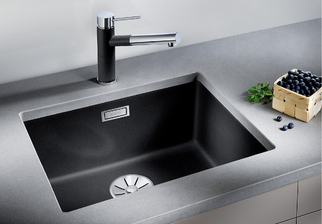  Blanco SUBLINE 500-U SILGRANIT отводная арматура InFino® темная скала
